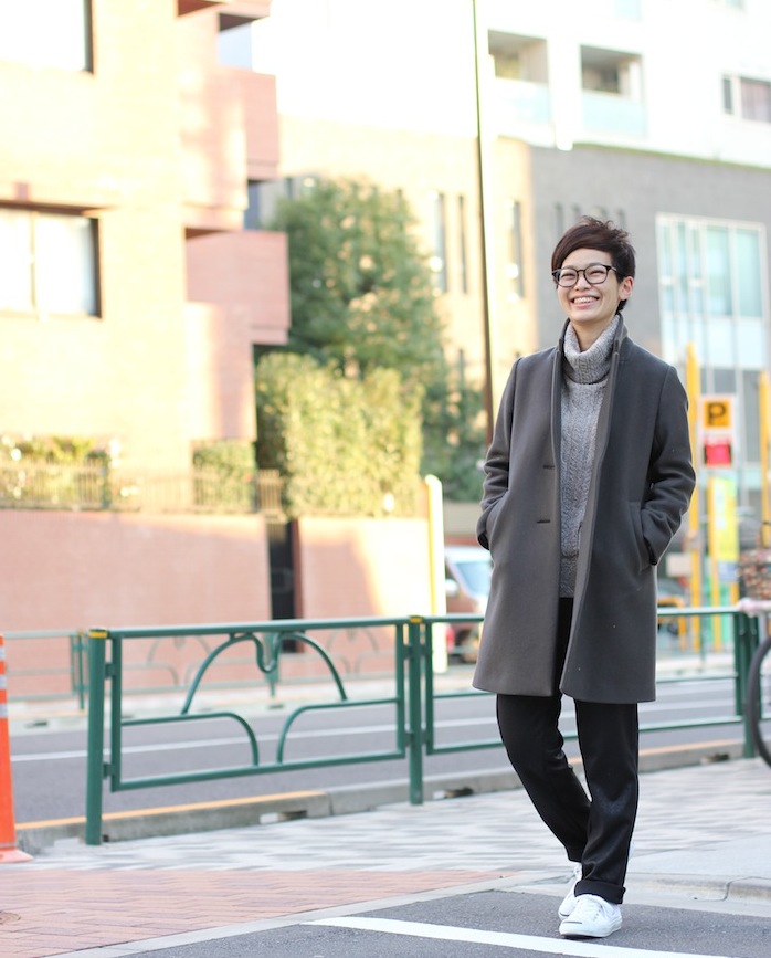 Ladies STYLE ~CABLE TURTLE NECK~