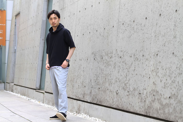CLOUDY HS PARKA × HELICAL SS TEE(LAYERED STYLE)