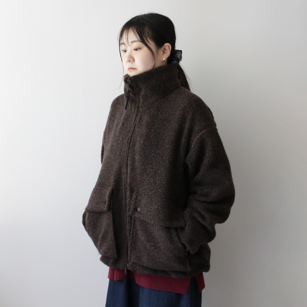 RECYCLED WOOL TUBE-NECK BLOUSON | JOURNAL | The Weft CURLY&Co